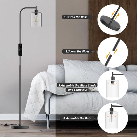 Wio-Mio clear glass shade lighting delivers soft illumination