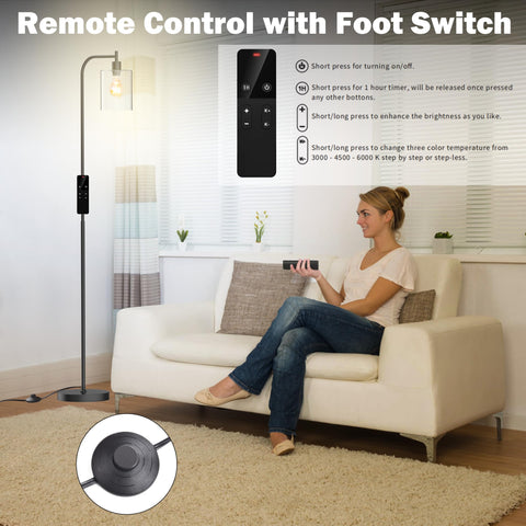 Wio-Mio floor lamp with dimmable LEDs for movie nights and reading