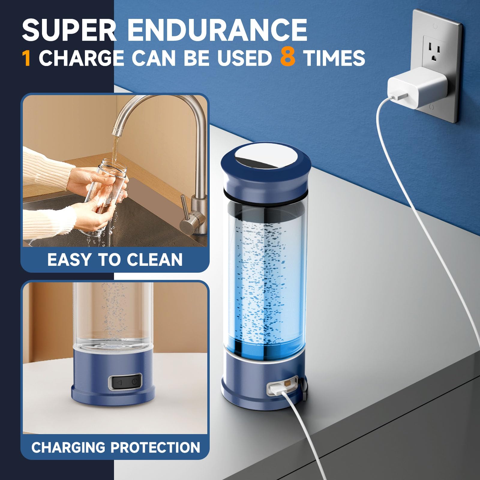 WIOMXO CA-102C borosilicate glass body for durable daily hydration