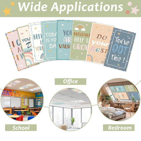 Wiooffen classroom light covers with magnets for flexible placement.