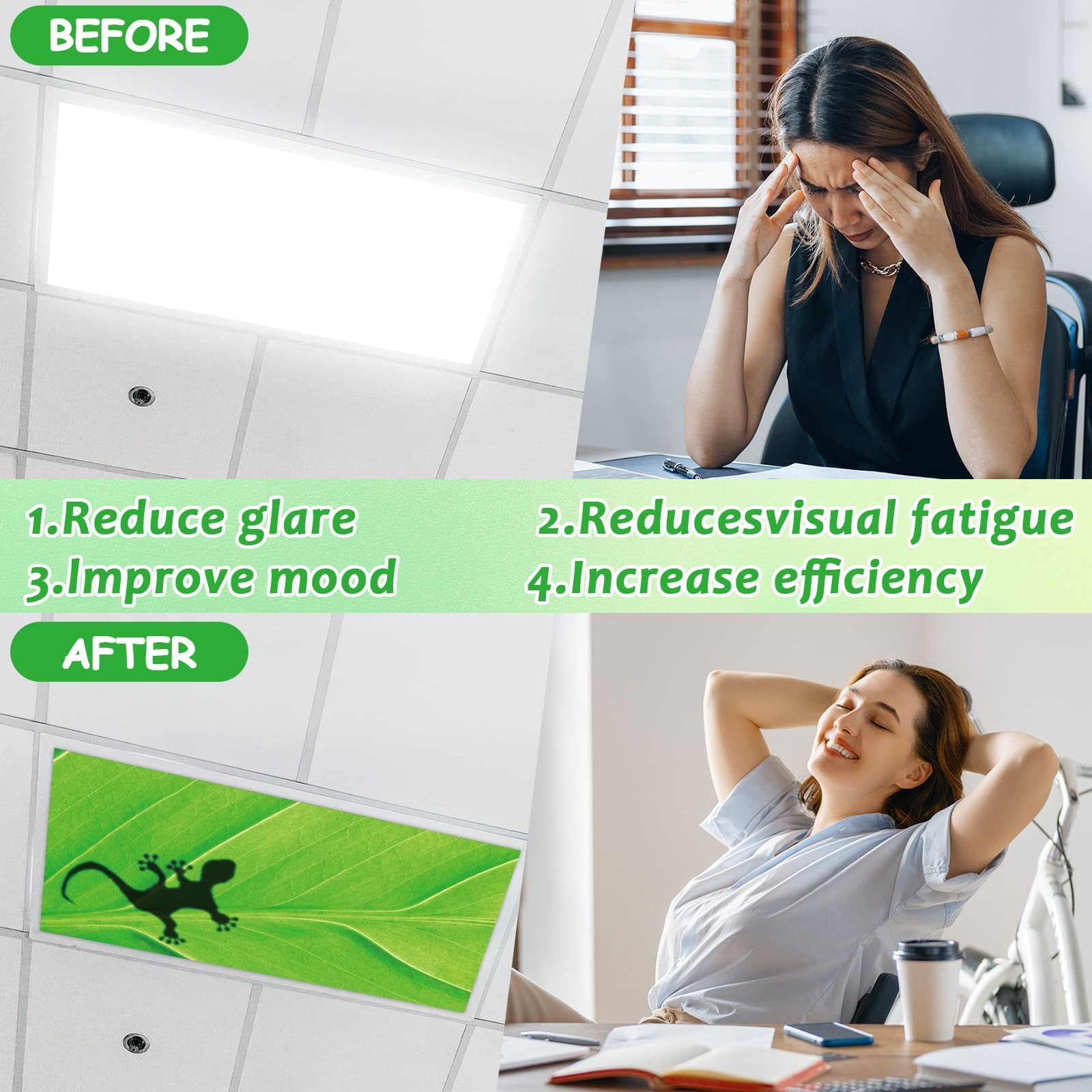 Wiooffen light cover magnets illustrating adjustable placement on a standard ceiling fixture.