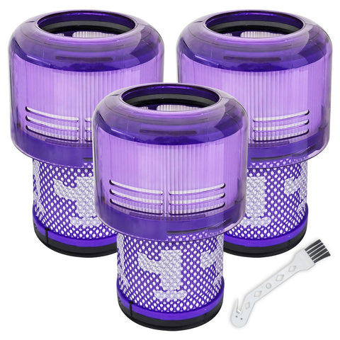 Wipenow Dyson V11 filter close-up highlighting dense fibers for effective dust capture