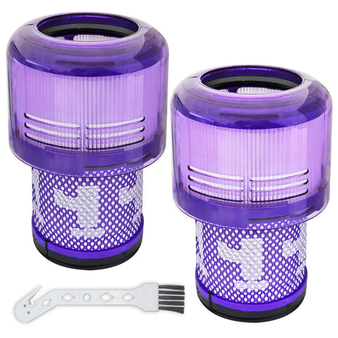 Wipenow V11/V15 filter-pack two-pack for Dyson compatibility.