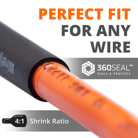 Wirefy easy to use—slip over connections and apply heat.