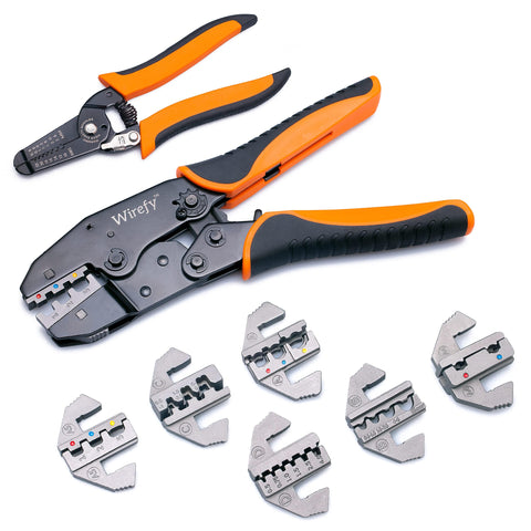 Wirefy wire crimping tool kit overview showing all components for organized projects.