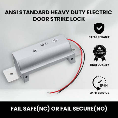 WIRELEL ANSI strike lock black finish offers sleek, long-lasting coating