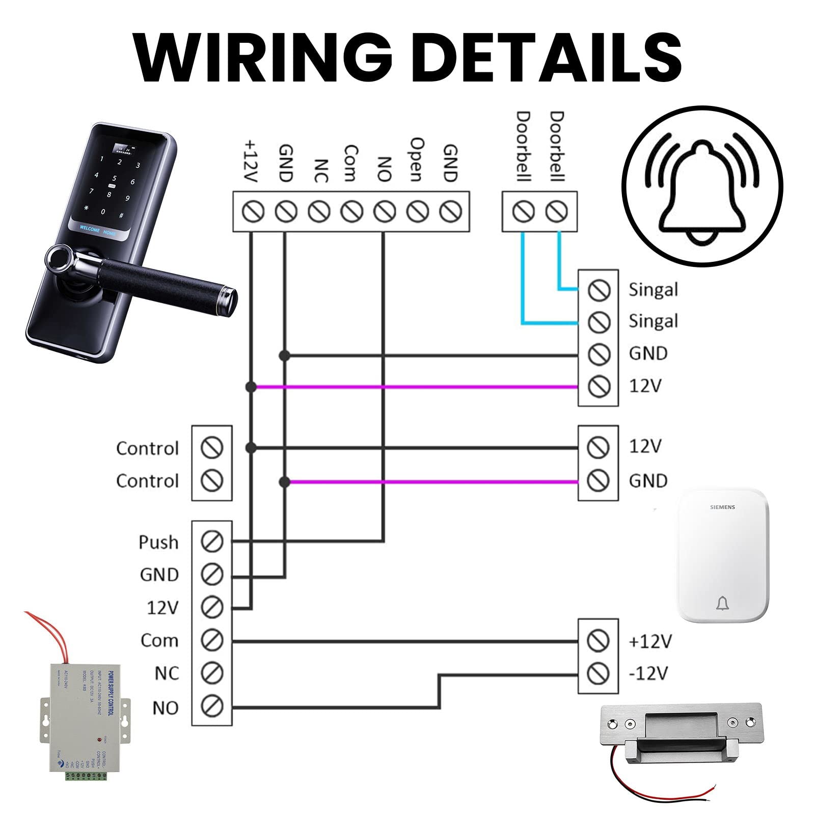 WIRELEL ANSI strike lock metal body close-up shows durable construction