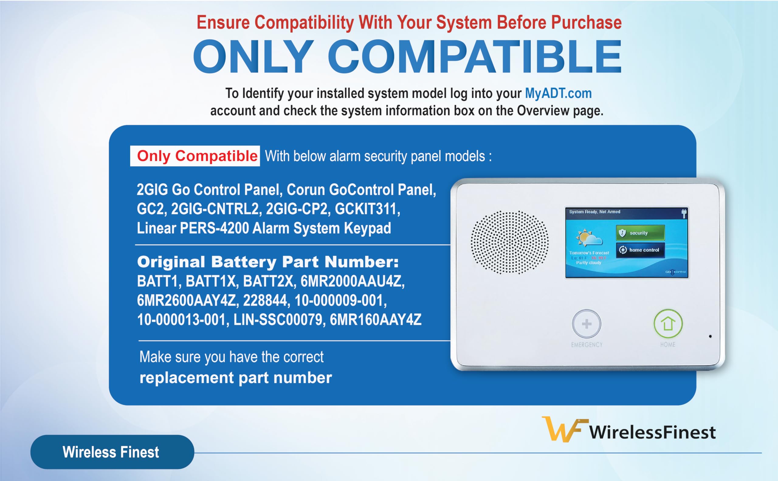 WirelessFinest diy replacement kit illustrating straightforward, do-it-yourself battery swap.