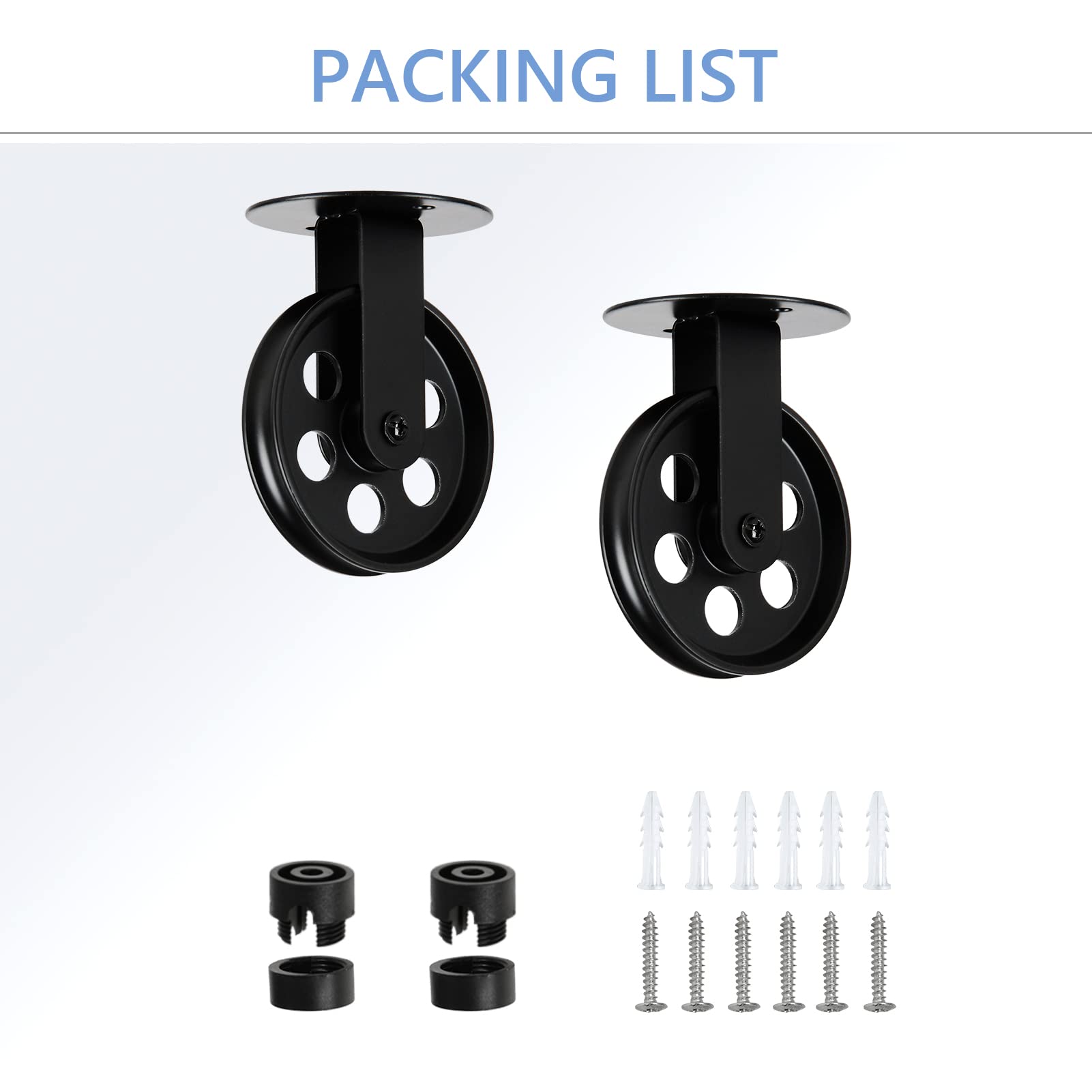 Wirziis rustic vintage pulley wheels pack for stylish DIY ceiling hangs