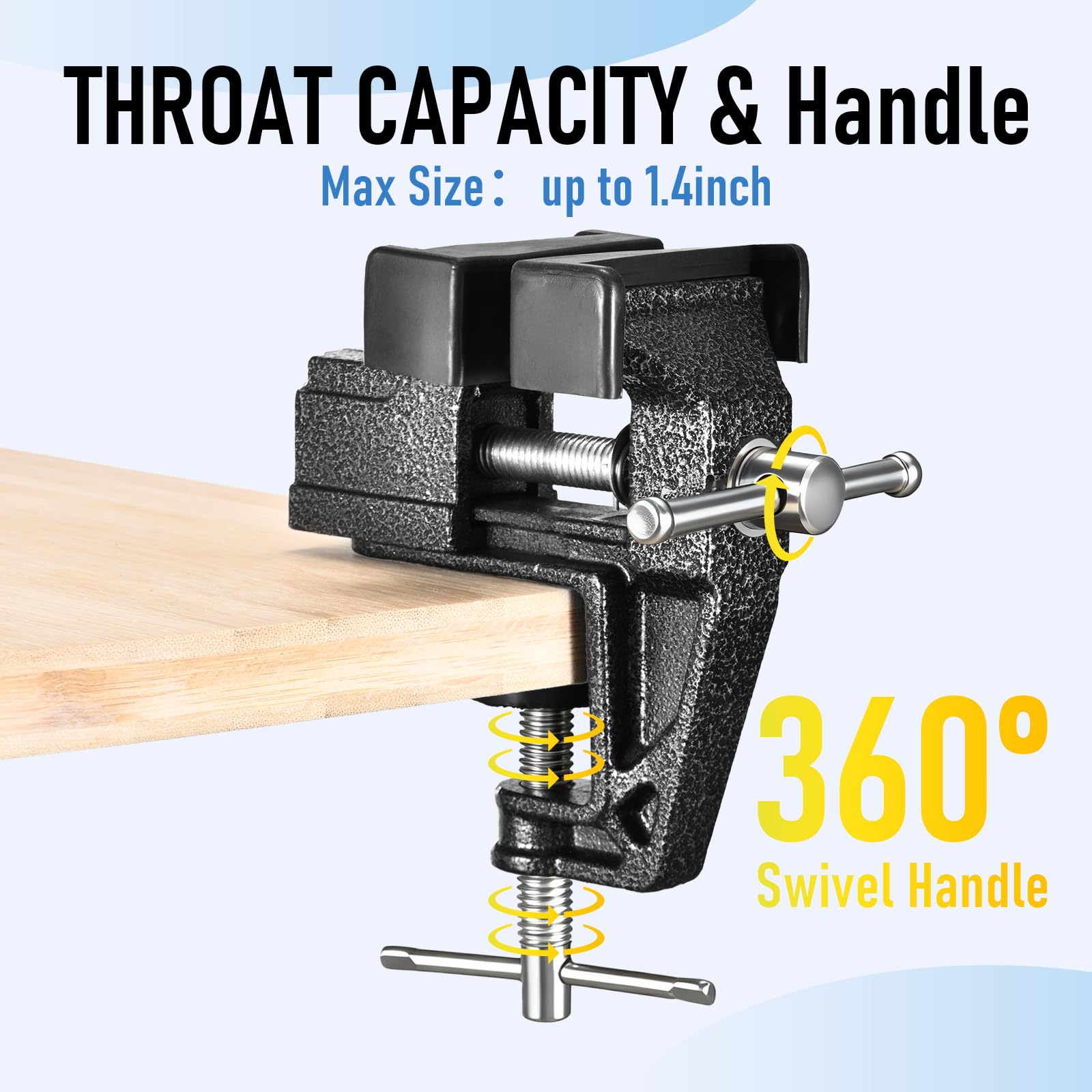 Wiselifetech Table Vice rubber blanket protects delicate pieces during clamping.