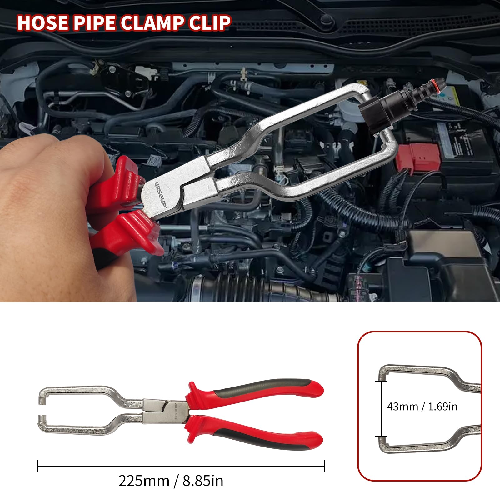 WISEUP 30-degree push pin remover eases tight-space fastener extraction