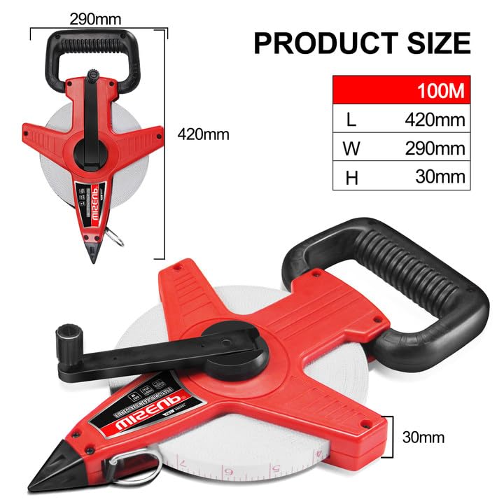 WISEUP fiberglass tape resists stretch for reliable long-distance measurements.