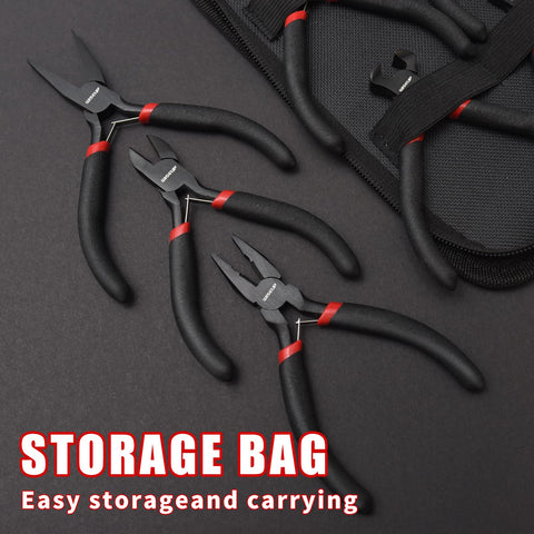 WiseUp needle-nose plier reaches tight spots for detail work and small jewelry findings.
