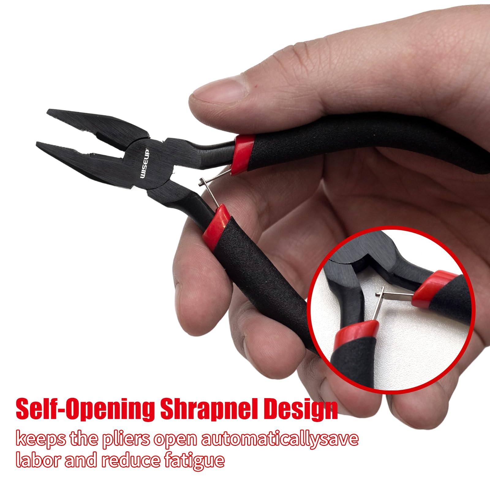 WiseUp round-nose plier enabling smooth curves in jewelry making and crafts.