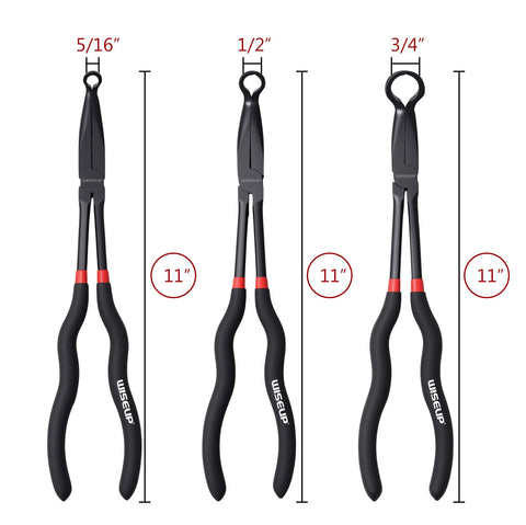 WISEUP hose grip pliers with a three-quarter inch nose for larger hoses.