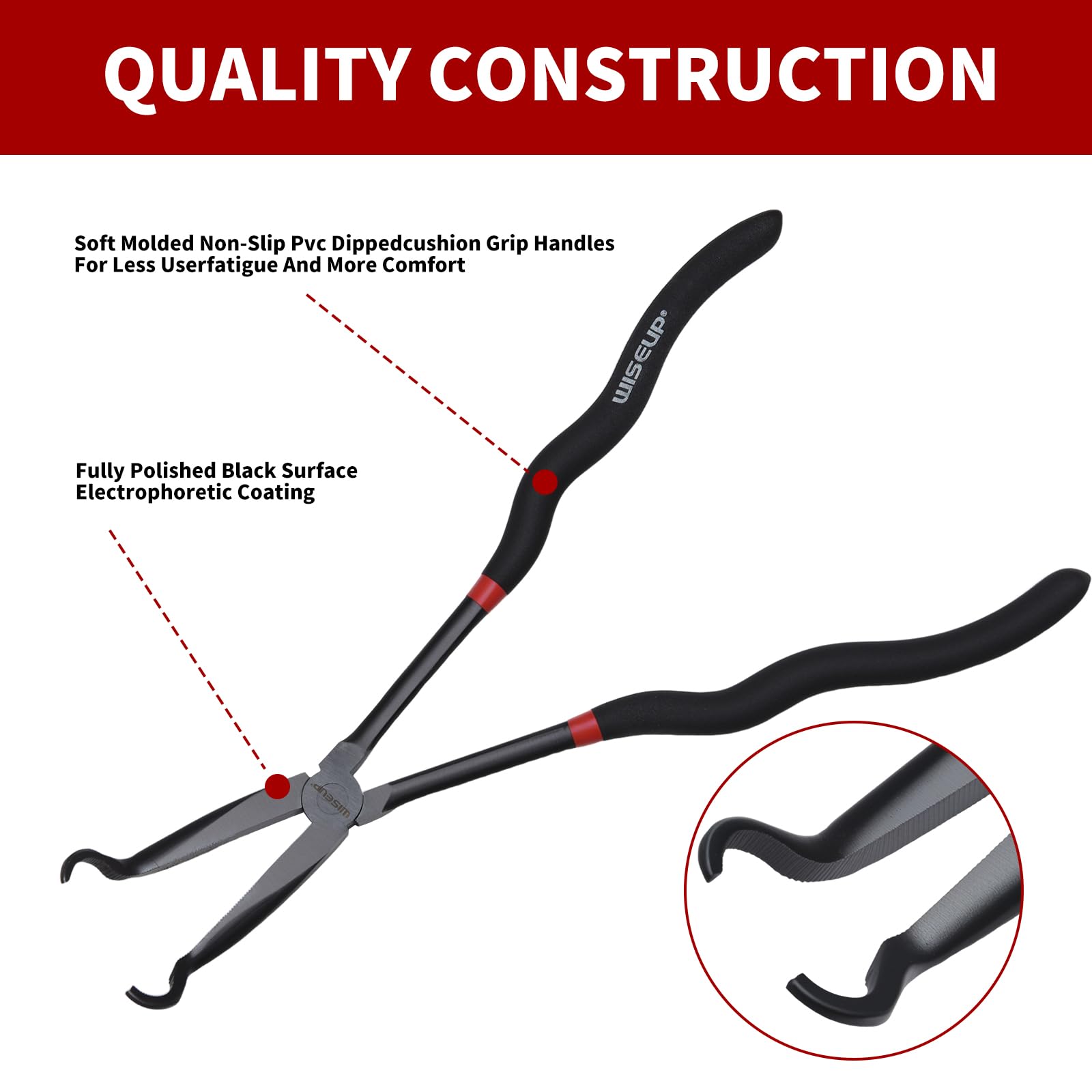 WISEUP hose grip pliers with storage bag for organized tool kits.