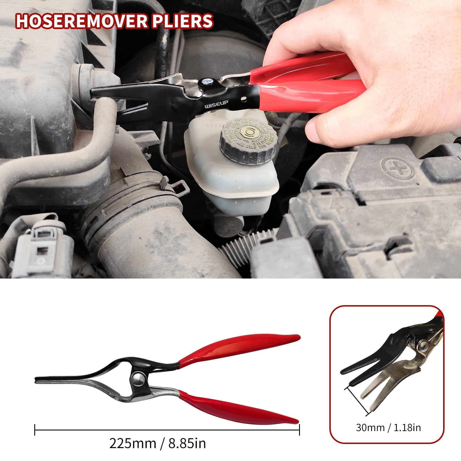 WISEUP hose remover plier provides comfortable grip during hose work