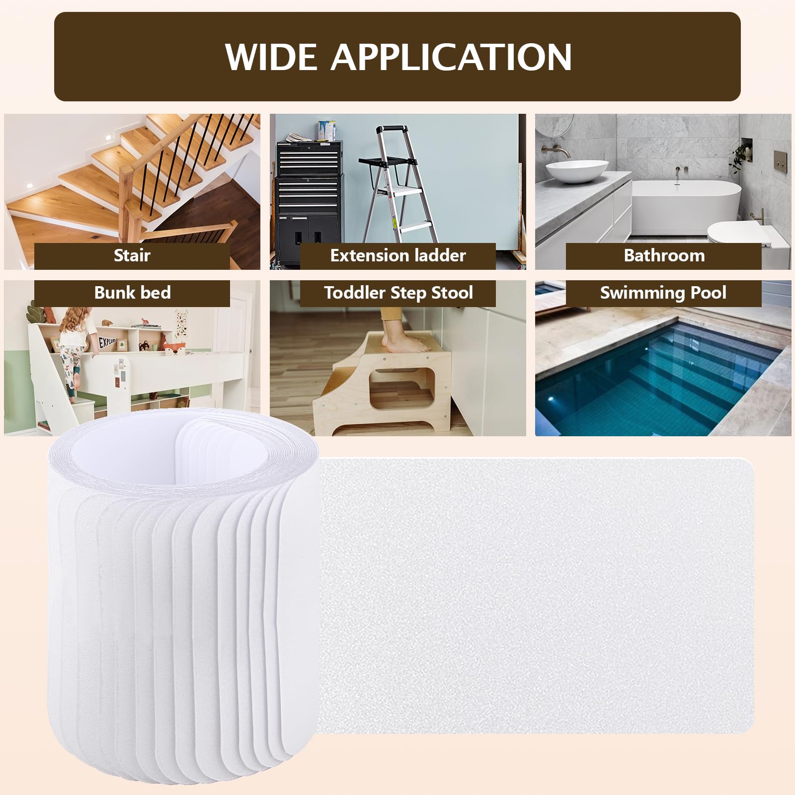 Wishtofly anti-slip strips support safer navigation for elderly, children, and pets.
