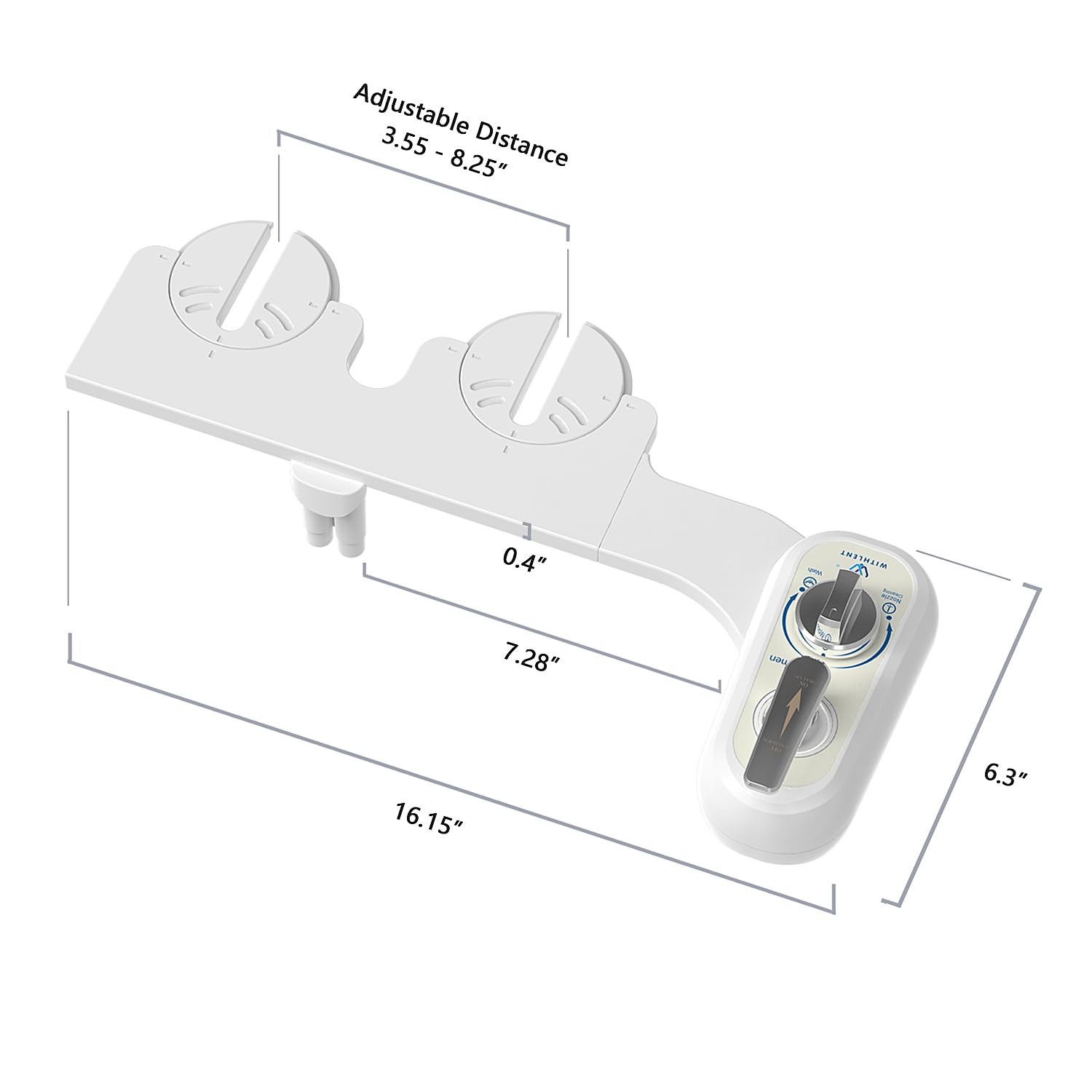 WITHLENT non-electric design with adjustable water pressure.