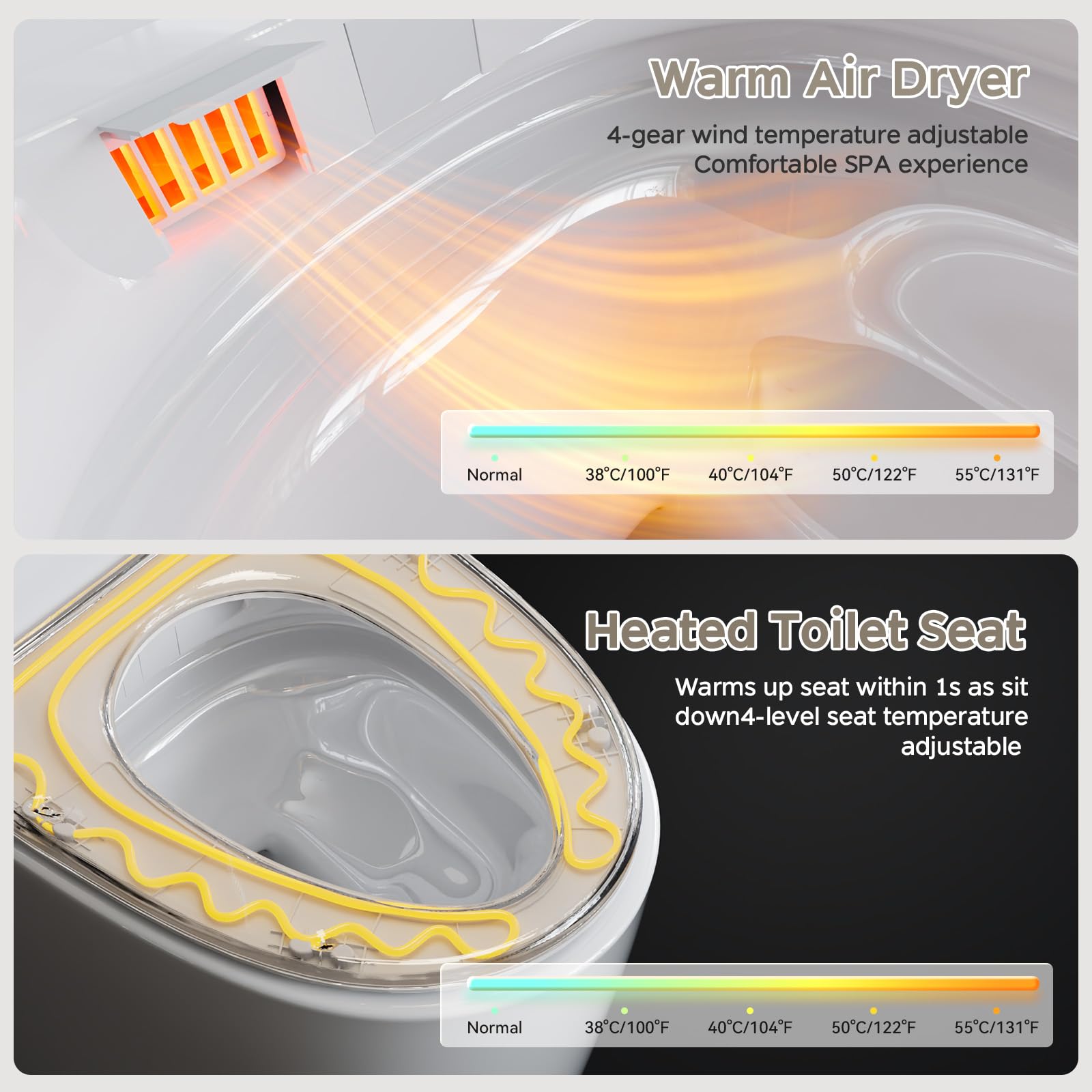 WITMYA heated seat offers three temp levels for comfortable nights.