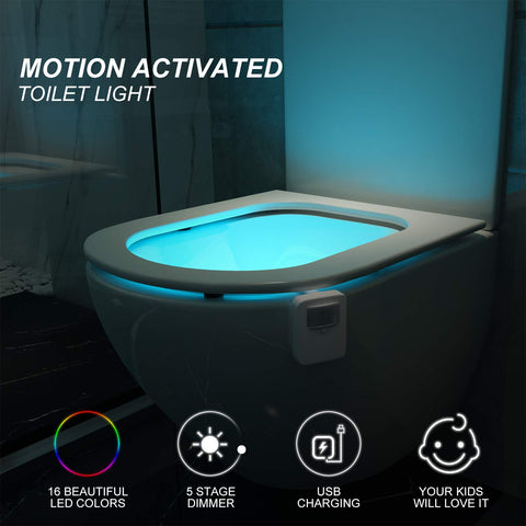 Witshine 16 color glow toilet light offers colorful bathroom ambiance