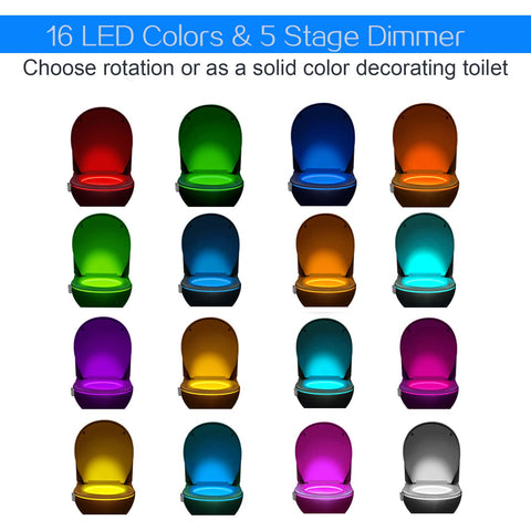 Witshine flexible arm toilet light fits rim and adapts to spaces