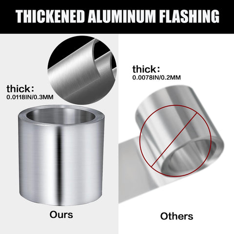 WIVZKAO aluminum flashing close-up showing corrosion-resistant surface.