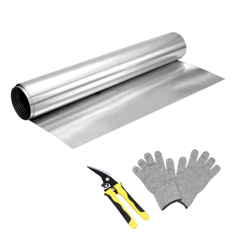 WIVZKAO aluminum flashing roll 50 ft for durable roof sealing.