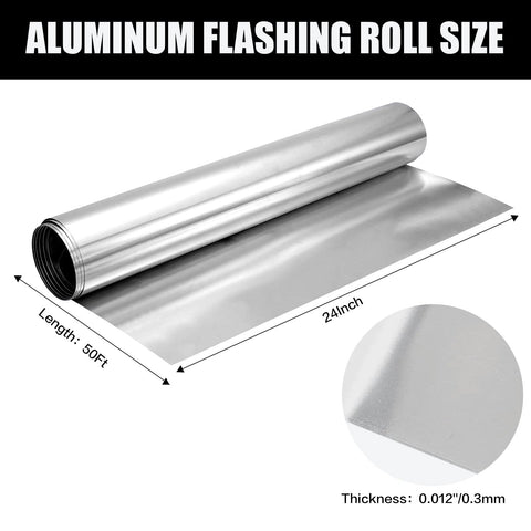 WIVZKAO roof flashing 24 in wide for flexible coverage on roofs.