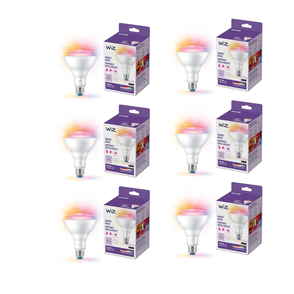 WiZ Connected BR30 bulb pack of 6 for easy multi-room lighting