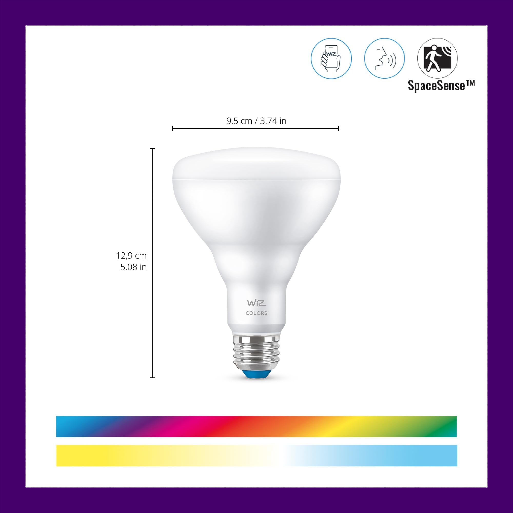 WiZ Connected BR30 color spectrum enables mood scenes and color customization