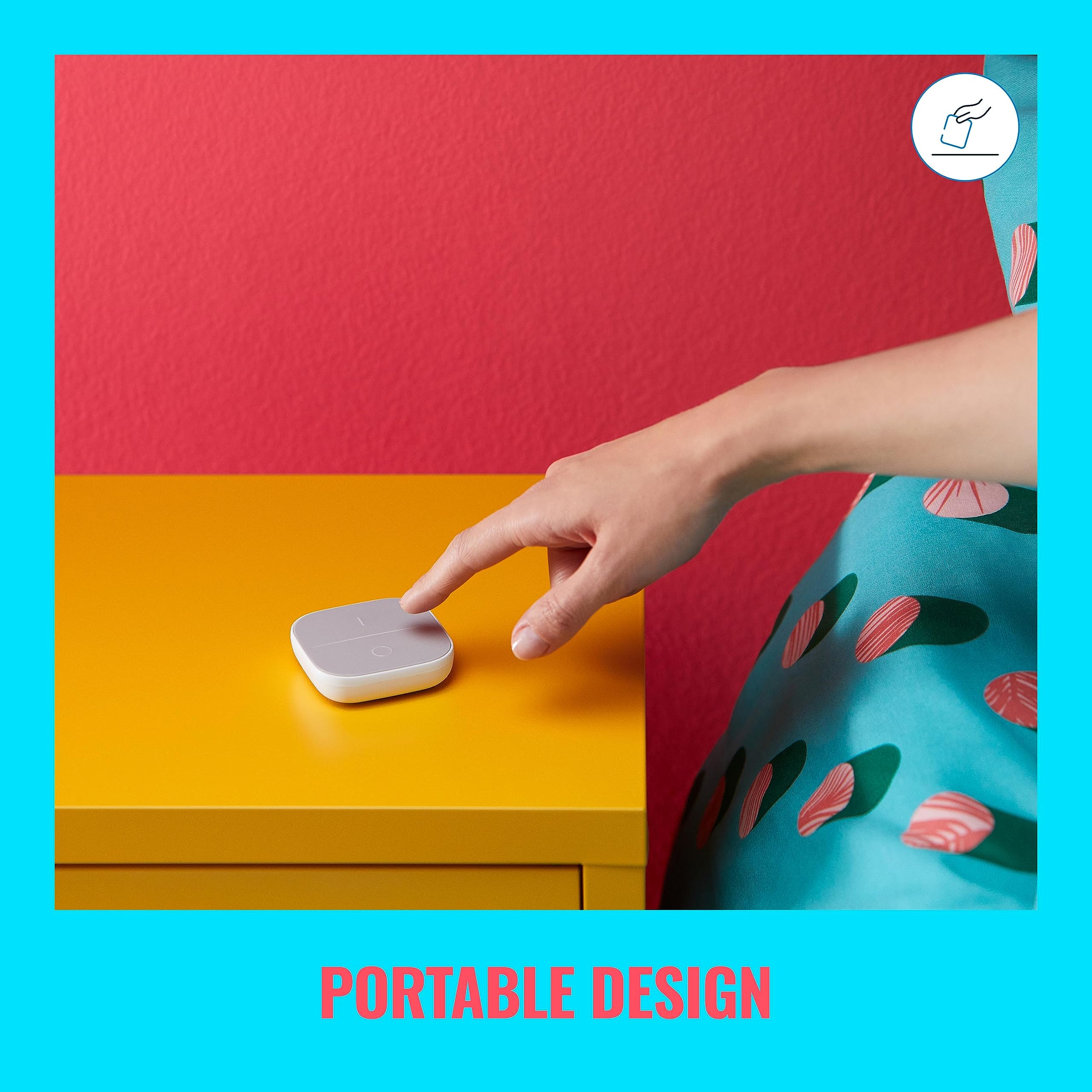 WiZ Connected button paired with app for enhanced control