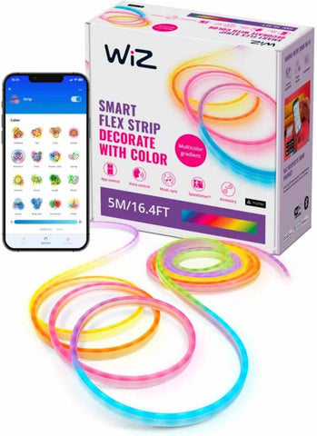 WiZ Connected Neon Smart Flex Strip assembly ready for flexible decor and custom shapes.