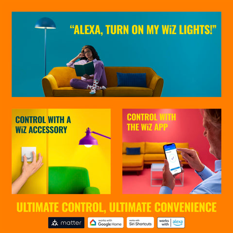 WiZ Connected voice control with Google, Alexa, and Siri