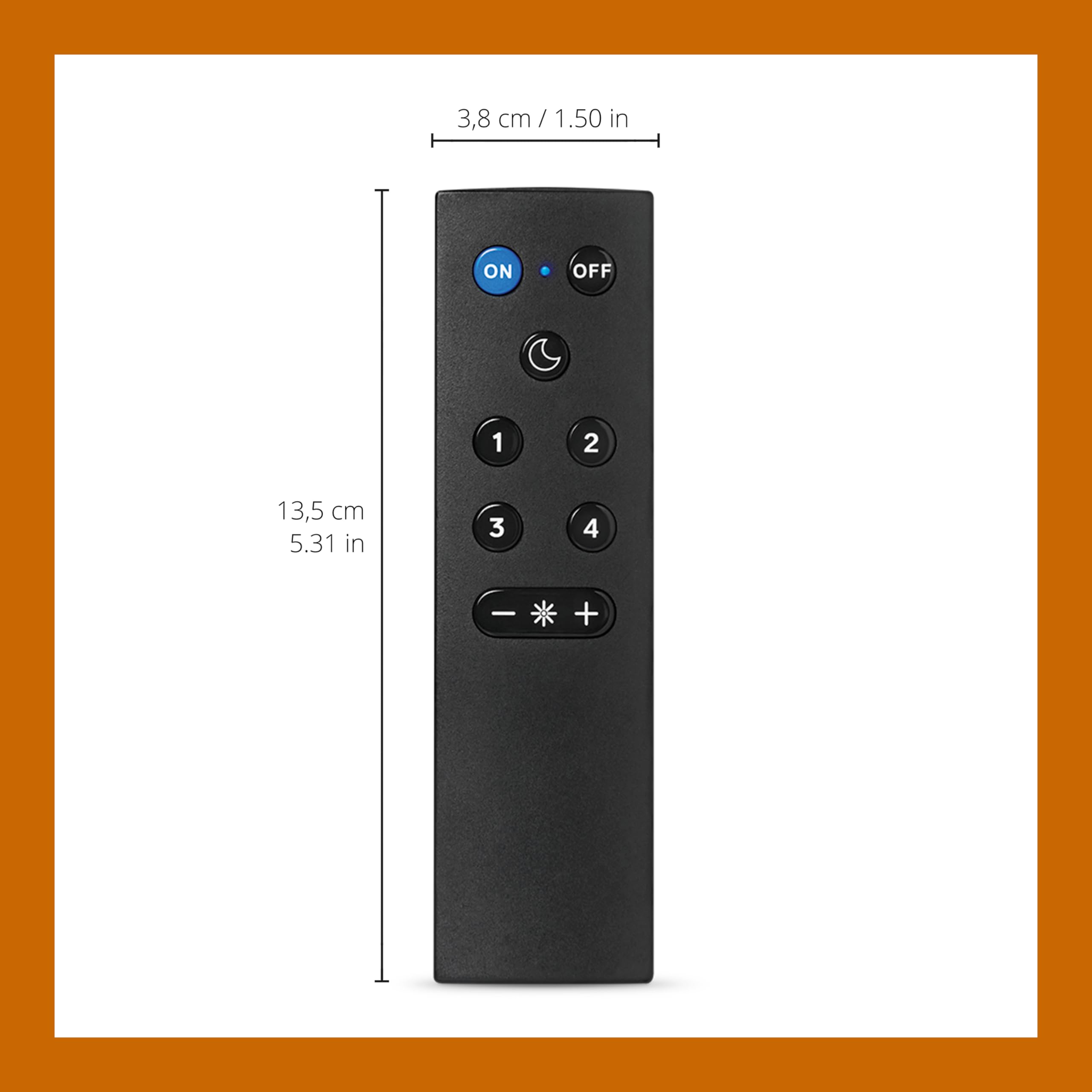 WiZ Remote Pack 2 buttons closeup shows easy access to on/off and dimming.