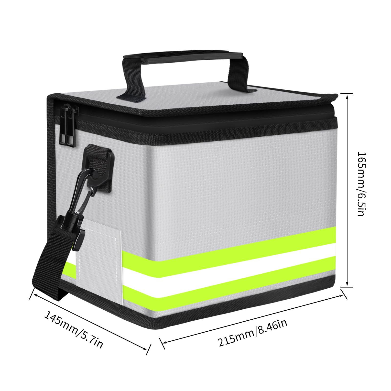 WJTZDZ Lipo Battery Fireproof Bag side holes enable safe charging.