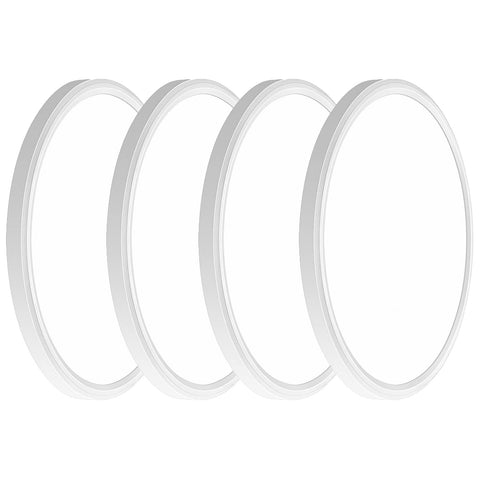 WKONCLDY 4-pack front view shows bright, even illumination for living spaces.