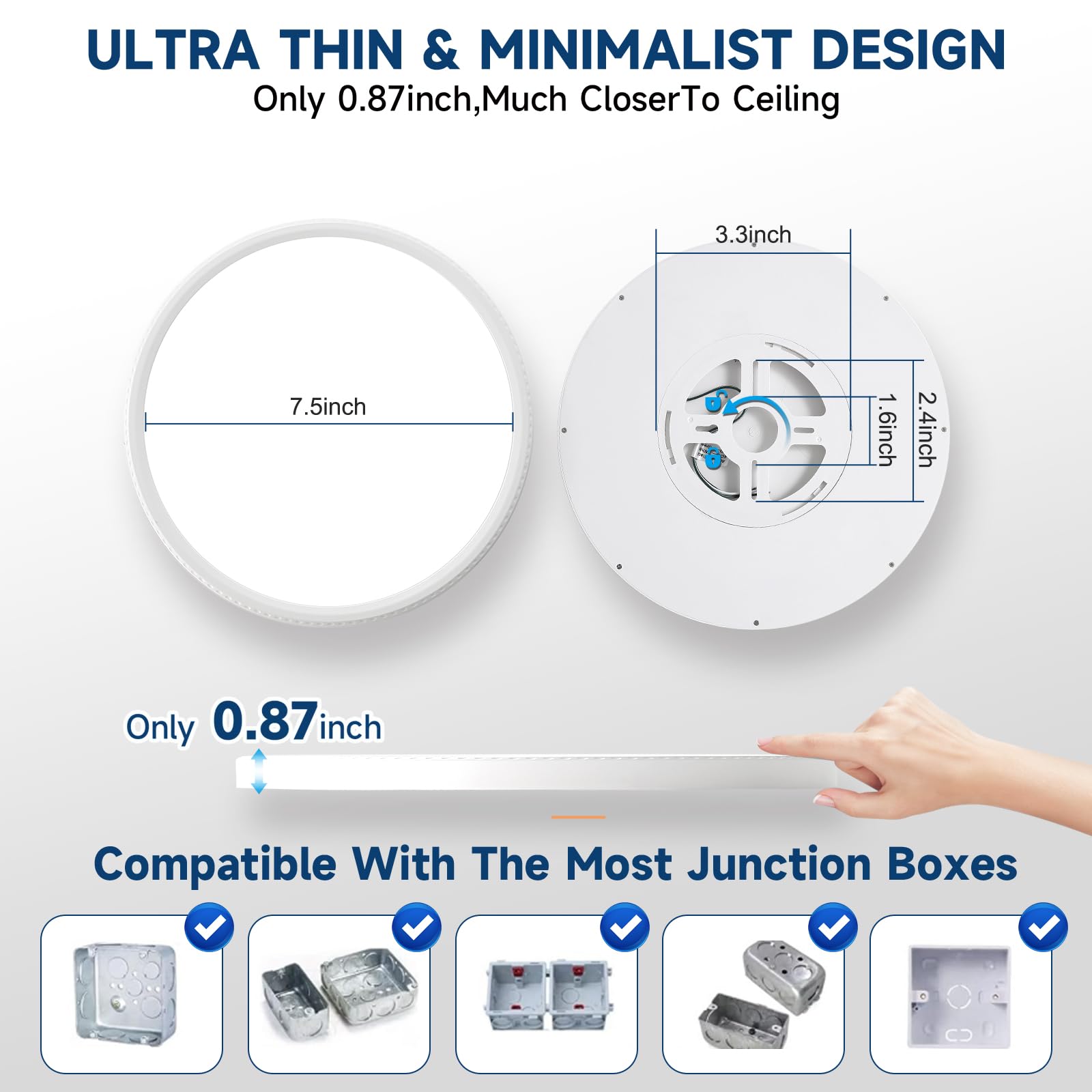 WKONCLDY 5CCT adjustable ceiling light shows versatile brightness options