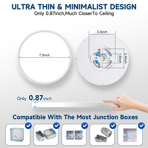 WKONCLDY 5CCT adjustable ceiling light shows versatile brightness options