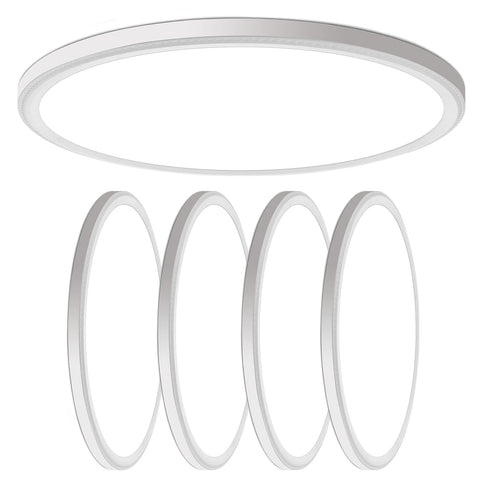 WKONCLDY four-pack 16-inch LED ceiling light for bright, even room illumination.