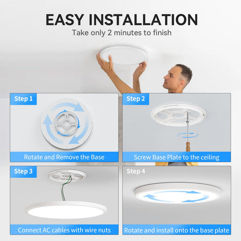WKONCLDY 3200lm LED provides energy-efficient lighting with long lifespan.