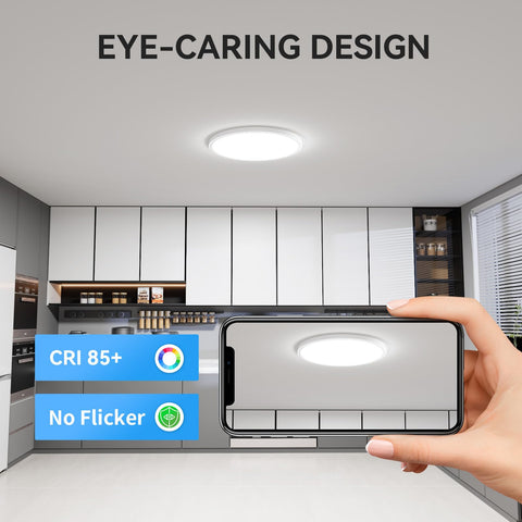WKONCLDY ultra-slim ceiling light slim profile ideal for low ceilings.