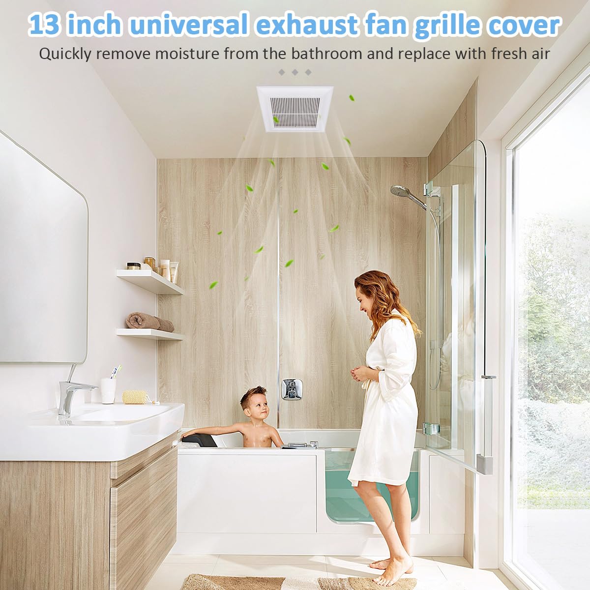 Low-maintenance WKZO vent cover keeps bathrooms looking clean and fresh.