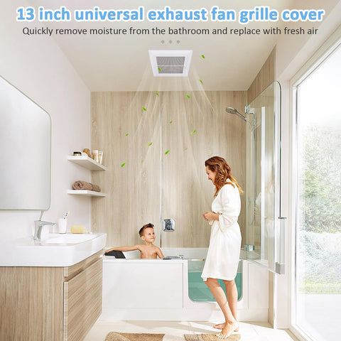 Low-maintenance WKZO vent cover keeps bathrooms looking clean and fresh.