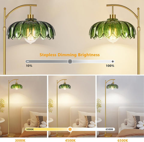 WLQCWL Arc floor lamp remote control for easy brightness and color adjustments