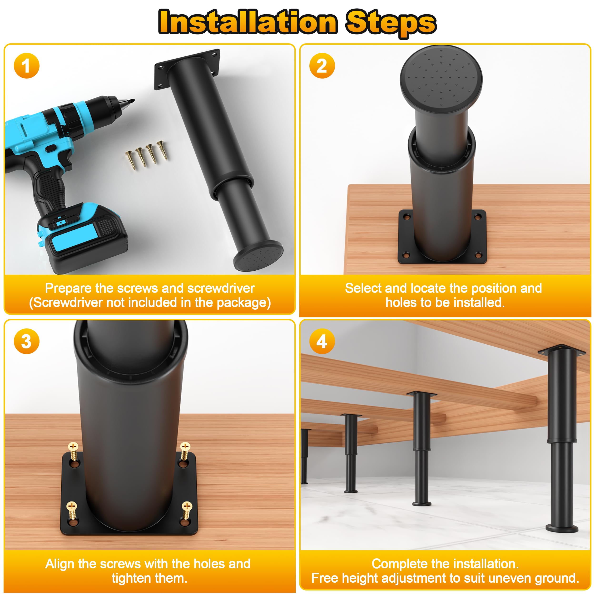 Wlrrcwdttc rubber-padded bottom prevents slipping and floor damage.