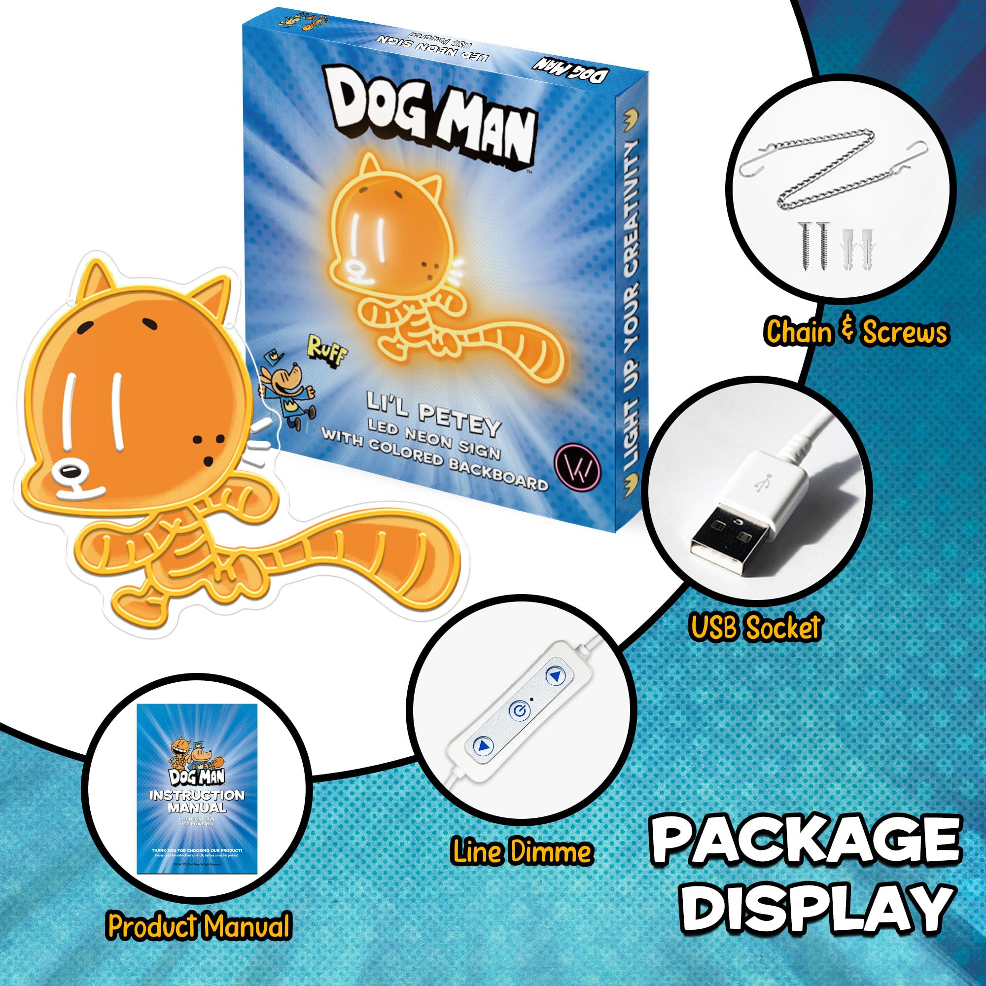 WMAT Dog Man fans gift idea, fun wall decor.