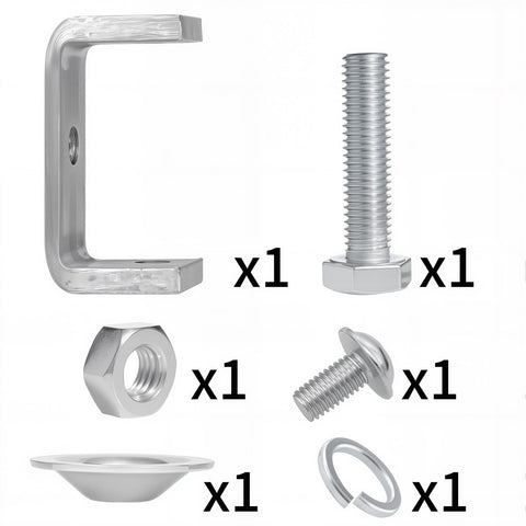WMAZtool stainless finish C-clamp highlights rust resistance during workshop use.
