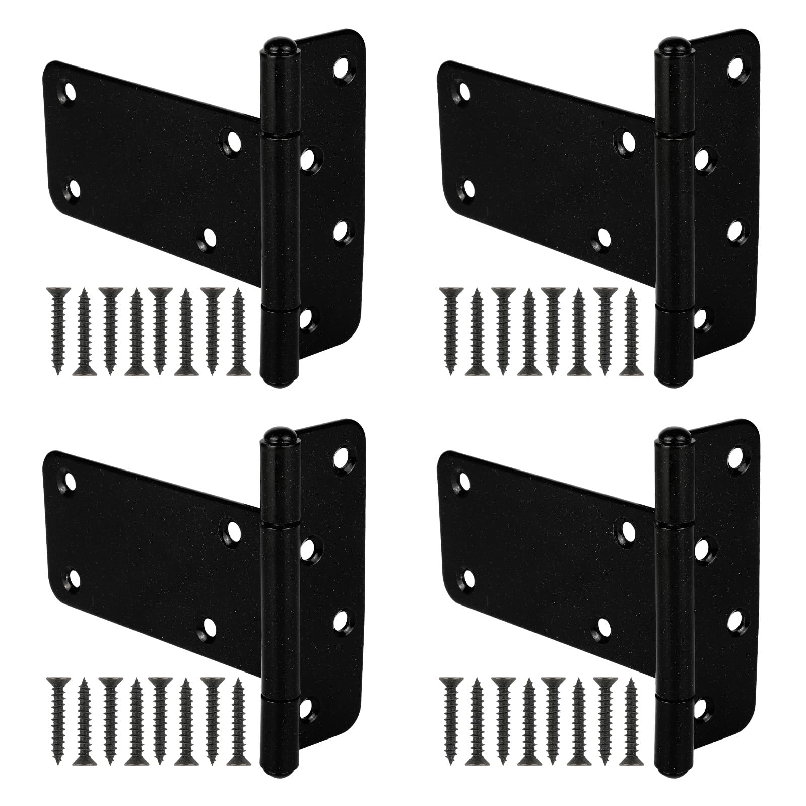 Wmebee 5-in T-Strap hinge, side view, sturdy outdoor gate solution.