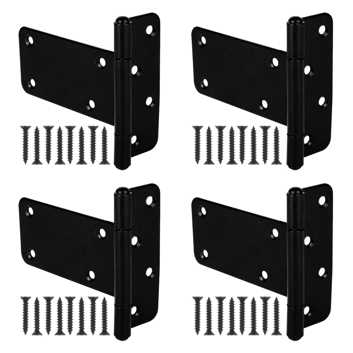 Wmebee 5-in T-Strap hinge, side view, sturdy outdoor gate solution.